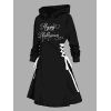 Robe à Capuche D'Halloween Ligne A à Lacets à Côté - Noir XL | US 12