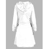 Robe à Capuche D'Halloween Ligne A Crâne et Citrouille Imprimés à Lacets à Côté - Blanc M | US 6