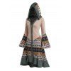 Elk Snowflake Tribal Pattern Knit High Low Dress and Zip Up Chunky Punk Boots Life Tree Drop Earrings Outfit - Abricot S | US 4