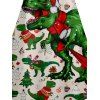 Robe Ligne A Dinosaure et Neige Imprimés à Bretelle Fine sans Manches - Blanc XXXXXL | US 20