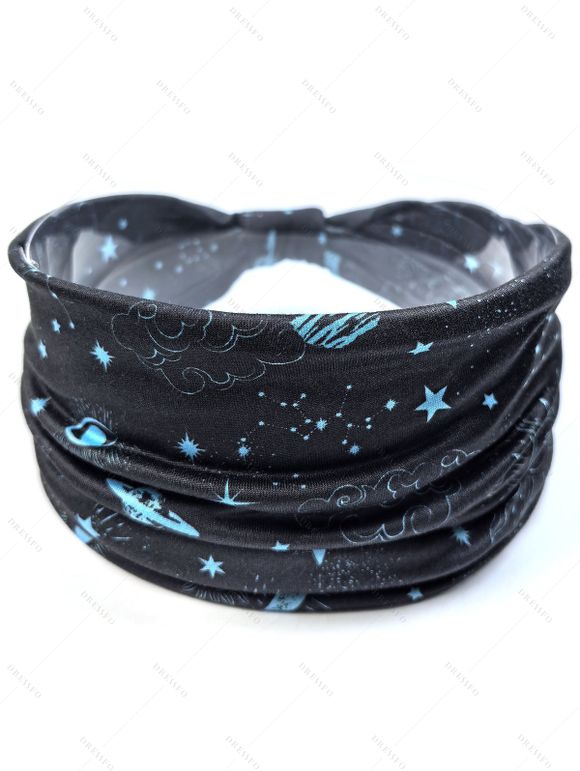 Robe de Yoga Nouée Etoile Galaxie Design en Coton 5 Pièces - multicolor A 