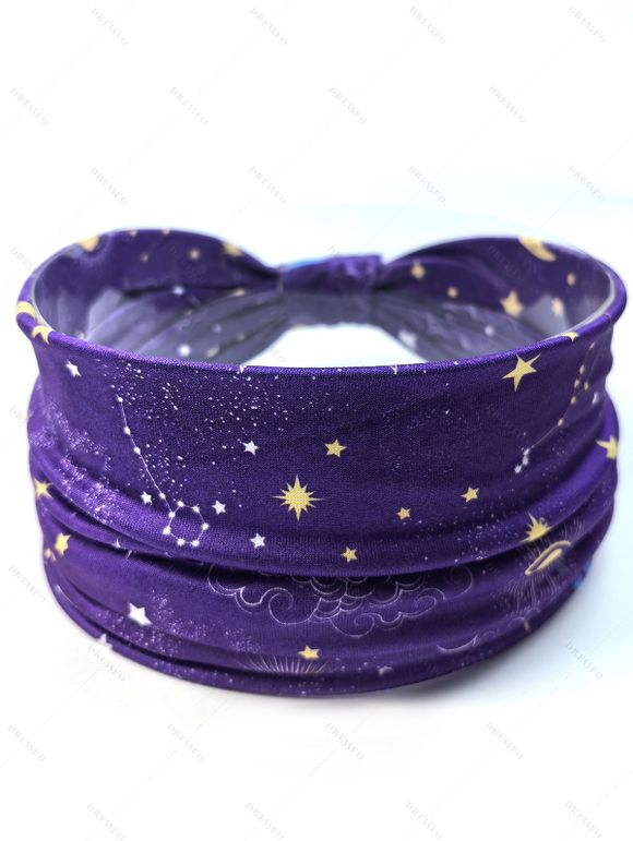 Robe de Yoga Nouée Etoile Galaxie Design en Coton 5 Pièces - multicolor A 