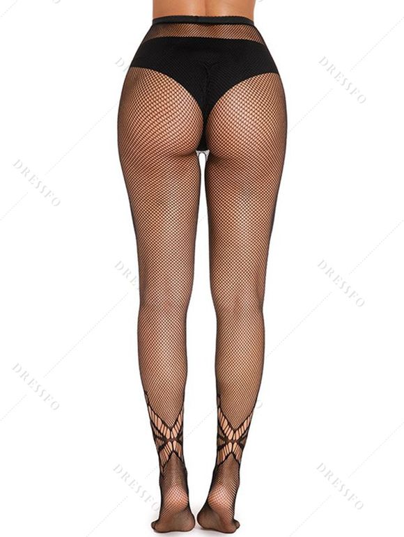 Collant Sexy en Résille et en Forme de Toile D'Araignée - Noir 