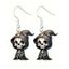 Boucles D'Oreilles D'Halloween Visage Citrouille et Araignée Design - multicolor B 