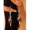 Boucles D'Oreilles D'Halloween Vintage Gothique Squelette en Alliage - multicolor B 