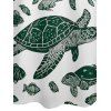 Robe Ligne A à Bretelle Fine Décontractée Tortue Poisson Imprimée à Col V - Vert profond XXXXXL | US 20