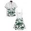 Turtle Fish Print Spaghetti Strap V Neck Dress And Short Sleeve Vacation Shirt Matching Outfit - Vert profond S | US 4