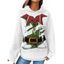 Sweat à Capuche Décontracté 3D Motif de Noël Imprimé avec Poche Kangourou à Cordon - Blanc L | US 8-10