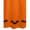 Robe D'Halloween Ligne A Citrouille Chauve-souris Imprimés Contrastée à Bretelle Fine - Orange S | US 4