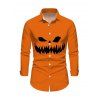 Halloween Outfit Pumpkin Bat Print V Neck Spaghetti Strap Dress And Long Sleeve Outfit - Orange S | US 4