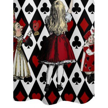 V Neck Spaghetti Strap Dress Playing Card Character Print Mini A Line Dress