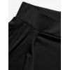 Pantalon Lâche Long Fendu Lune Etoile Soleil à Taille Elastique - Noir S