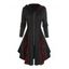 Manteau à Capuche Long Gothique Zippé en Dentelle Jointive - Noir S | US 4