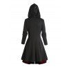 Manteau à Capuche Long Gothique Zippé en Dentelle Jointive - Noir M | US 6