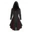 Manteau à Capuche Long Gothique Zippé en Dentelle Jointive - Noir S | US 4