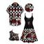 Playing Card Character Print V Neck Spaghetti Strap Dress And Short Sleeve Shirt Lace Up Ankle Boots Set - Noir S | US 4