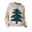 Pull-over Lâche Tricoté à Ourlet Côtelé et Sapin de Noël - Rouge XL | US 10