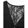 Ensemble de Lingerie Fleur en Dentelle Transparente à Manches Longues - Noir L | US 8-10