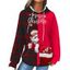 Sweat à Capuche de Noël Texturé Imprimé Carreaux Père Noël avec Poche Kangourou - Rouge L | US 8-10