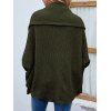 Cardigan en Tricot Ouvert en Avant en Couleur Unie à Manches Chauve-souris - Vert profond XL | US 10