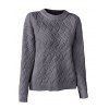 Pull Style Rétro Classique en Tricot en Couleur Unie à Col Rond - Gris S | US 4