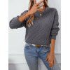 Pull Style Rétro Classique en Tricot en Couleur Unie à Col Rond - Gris S | US 4