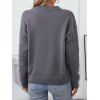 Pull Style Rétro Classique en Tricot en Couleur Unie à Col Rond - Gris XL | US 10