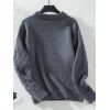 Pull Style Rétro Classique en Tricot en Couleur Unie à Col Rond - Gris XL | US 10