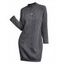 Mini Robe Texturée en Couleur Unie à Manches Raglan avec Bouton-pression - Gris S | US 4