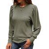 Round Neck Long Sleeve Knit Ribbed Top And Dark Wash Zip Fly Pencil Jeans Zip Up Chunky Heel Punk Boots Life Tree Drop Earrings Outfit - Vert profond S | US 4