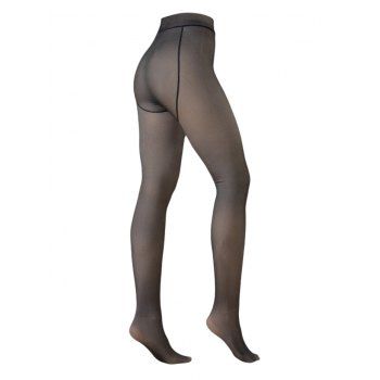 Sheer Fleece-Lined Tights Nude-Leg Effect Leggings