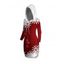 Mini Robe à Capuche Flocon de Neige de Noël Imprimé à Cordon - Rouge S | US 4