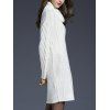 Robe Pull en Tricot à Câble en Couleur Unie à Manches Longues - Blanc L | US 8