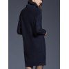 Robe Pull en Tricot à Câble en Couleur Unie à Manches Longues - Bleu de Minuit L | US 8