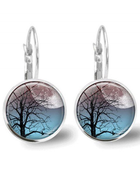 Boucles D'Oreilles Motif Arbre de Vie Coloré Minimaliste Bijou pour Passer le Temps