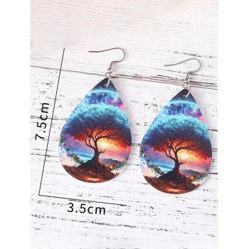 Heart & Tree of Life Teardrop Earrings