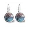 Boucles D'Oreilles Motif Arbre de Vie Coloré Minimaliste Bijou pour Passer le Temps - multicolor B 