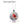 Parure de Collier avec Pendentif Goutte D'Eau Séchée Motif Oiseau Debout sur Une Boule - multicolor B 