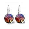 Boucles D'Oreilles Simple Motif Arbre de Vie - multicolor B 