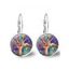 Boucles D'Oreilles Motif Arbre de Vie Coloré Minimaliste Bijou pour Passer le Temps - multicolor B 