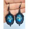 Ensemble Boucles D'Oreilles et Collier en Alliage avec Pendentif Sorcière et Arbre de Vie en Cristal pour Halloween Style Vintage - multicolor B 