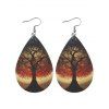 Boucles D'oreilles Goutte de Larme en Arbre de Vie - multicolor A 