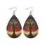 Boucles D'oreilles Goutte de Larme en Arbre de Vie - multicolor C 