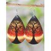 Boucles D'oreilles Goutte de Larme en Arbre de Vie - multicolor A 