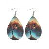 Boucles D'oreilles Goutte de Larme en Arbre de Vie - multicolor B 