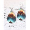 Boucles D'oreilles Goutte de Larme en Arbre de Vie - multicolor B 