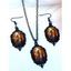 Ensemble Boucles D'Oreilles et Collier en Alliage avec Pendentif Sorcière et Arbre de Vie en Cristal pour Halloween Style Vintage - multicolor B 