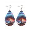 Boucles D'oreilles Goutte de Larme en Arbre de Vie - multicolor C 