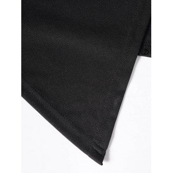 Punk Gothic Hooded Coat Plain Color Lace Up Zip Coat