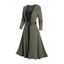 Robe 2 en 1 en tricot côtelé à manches longues et ceinture à anneau en O - Rouge foncé XXXL | US 16